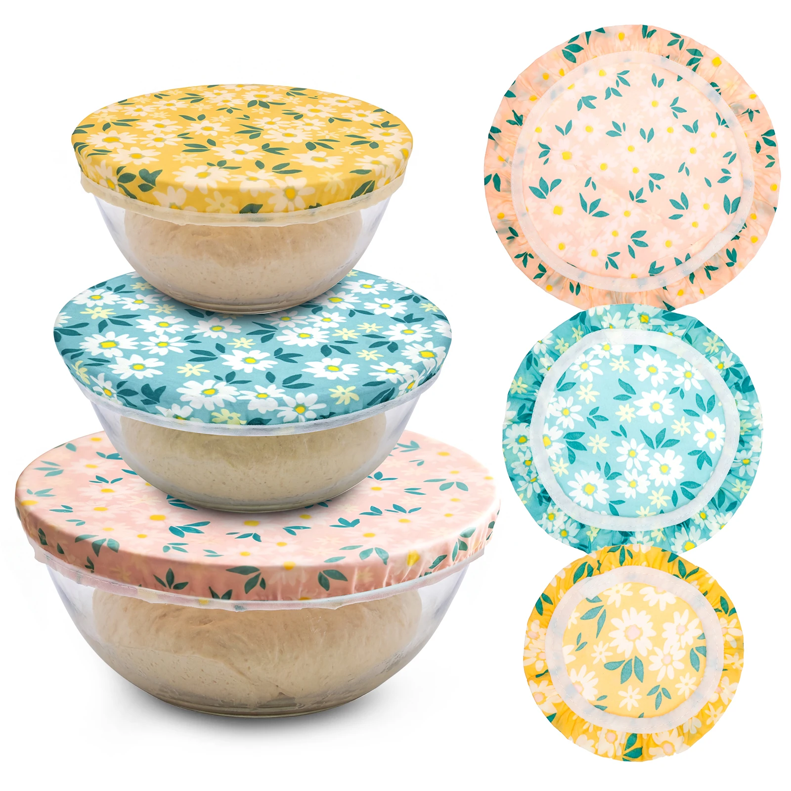 Beeswax Food Cover - 3 قطع أغطية وعاء قطنية بشمع