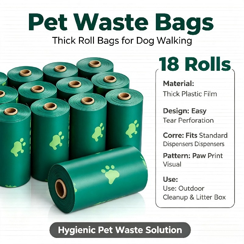 Biodegradable Bin Liner - 18 لفة من أكياس فضلات الكلاب،