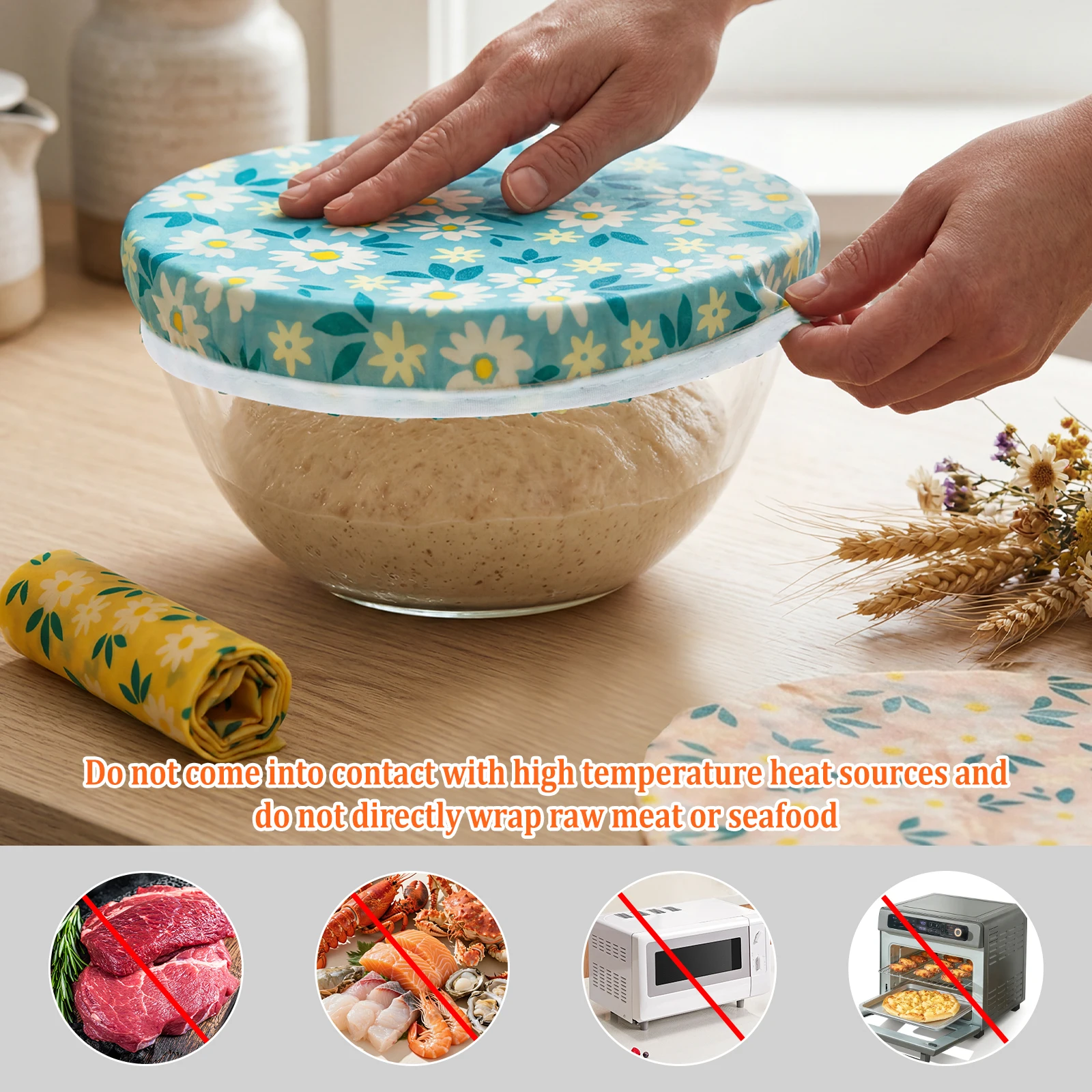 3 قطع أغطية وعاء قطنية بشمع ال - مراجعة Beeswax Food Cover وسعره