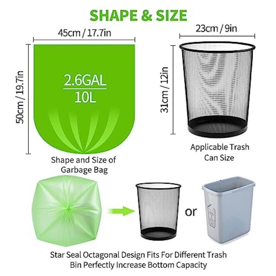 أكياس قمامة صغيرة قابلة للتحلل - مراجعة Biodegradable Bin Liner وسعره